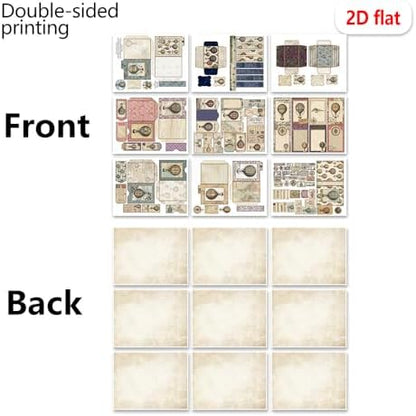 Mini Junk Journal Project,Folio Booklet Craft Kit, Junk Journal Kit, Scrapbooking Supplies, Journaling Decor, Mini Folio Writer Folder Project, Arts & Crafts Gifts, Handmade Decor Accessories - Image 3