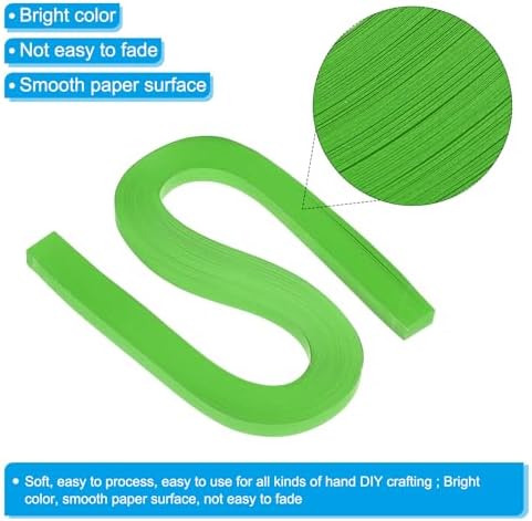 PATIKIL 240pcs Quilling Strips Paper 3/8"(10mm) 21"(54cm) Origami Paper Quilling Strip for Art DIY Hand Craft Christmas, Lime Green - Image 3