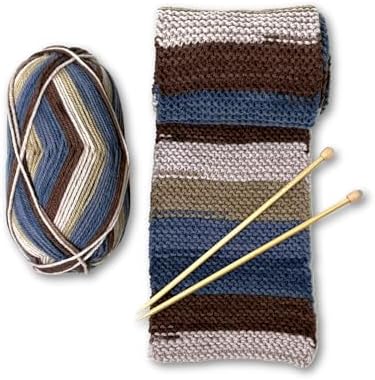 The Spinning Hand Knitting Kit for Beginners Adults – Educator-Designed, Self-Striping Wool Yarn, Bamboo Needles & Video Tutorials (Timber) - Image 3