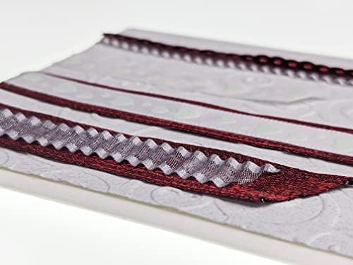 DIY Greeting Card Kit - Ribbon Cards - Handmade DIY Card Kits - Card Making Kit, Thank You & Birthday Cards - Card Kit for 10 Project Card (Crimson & Lace) - Image 7