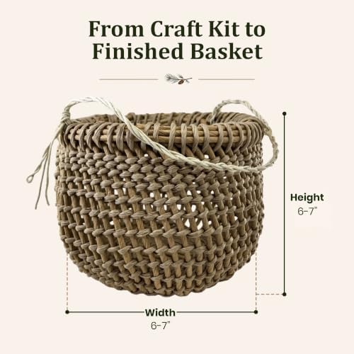 Traditional Craft Kits Twined Basket Weaving Kit, Gathering Style - Image 6
