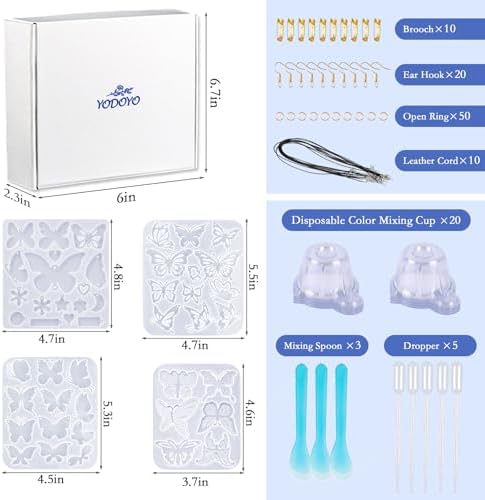 YODOYO Jewelry Resin Molds Kit Butterfly Earring Jewelry Making Mold - Image 2
