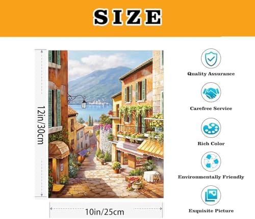 VIGEGU 2 Pack Cityscape Paint by Numbers Kit for Adults with Framed, Landscape Paint by Number DIY Adult Paint by Number Kits for Wall Decor 10x12in - Image 5
