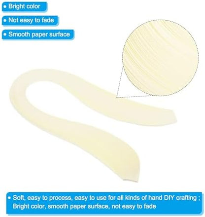 PATIKIL 240pcs Quilling Strips Paper, 3mm x 39cm Origami Paper Quilling Kits for Adults Beginner Art DIY Craft Christmas, Cream - Image 3