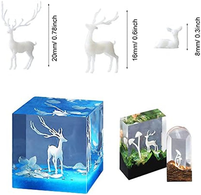 Woohome 31 PCS 3D Mini Mixed Resin Mould Filler - Germ Rose Elk Mushroom Casting Moulds, Art Craft Supplies for Jewelry Making, Epoxy Moulds, DIY Crafts - Image 7
