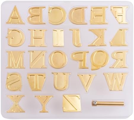 Framendino, 26 Pack Letter Wood Burning Tips Hotstamps Alphabet Set for DIY Carving Craft by Framendino