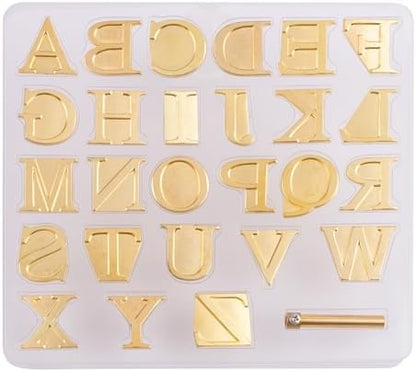 Framendino, 26 Pack Letter Wood Burning Tips Hotstamps Alphabet Set for DIY Carving Craft by Framendino