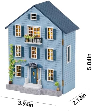 MAGQOO DIY Miniature Dollhouse Kit with Furniture 1:100 Scale Creative Room Mini Wooden Doll House Accessories DIY Miniature House Kit(Muran Manor) - Image 2