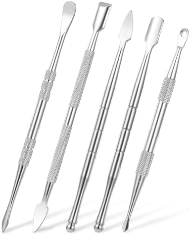 Piriuuo Wax Carving Tools Set, Stainless Steel Clay Sculpting Tools Double-Ended Pottery Carving Tools Wax Modeling Tools Dental Carvers Tools Wax Accessories Modeling Sculpting and Shaping(5 Style) by Unknown