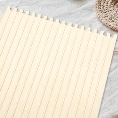 Tosnail 20 Pack Beginners Wooden Looms, 5.9 x 9 Inches Notched Weaving Loom for Adults, Darning Beading Boards, Basket Weaving Tools Kit for Crafts Project, Knitting, Sewing, Crochet - Image 4