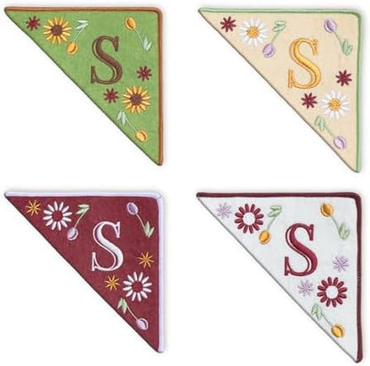 Personalized Embroidered Corner Mark, 4 Pack, Finished Initial Felt Bookmark Corner, Gift for Book Lover by Unknown