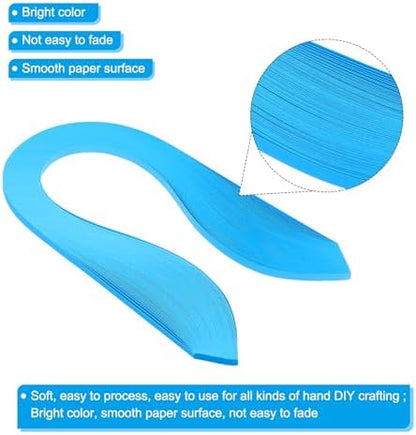 PATIKIL Quilling Strips Paper 600pcs 5mm 39cm Origami Paper Quilling Kits for Art DIY Hand Craft Christmas, Blue - Image 3