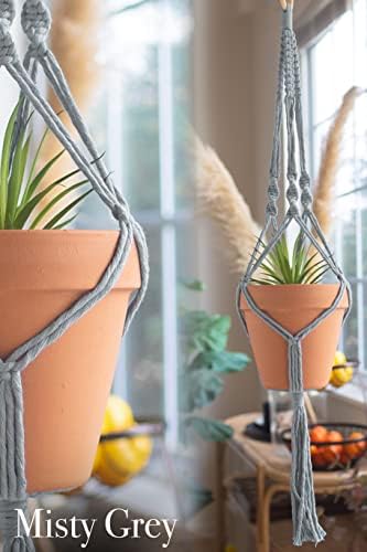 Aesthetic Creative Macrame Kit, Makes 3 DIY Plant Hangers for Teens & Adult Beginners, Craft Supplies for Boho Art Project-3 Custom Color Macrame Cord, Wooden Rings & Instructions - Image 6