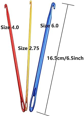 Zuoyou 6Pcs Aluminum Tunisian Afghan Crochet Hook DIY Knitting Needles Tool - Image 3