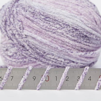 NICEEC 6 Skeins Soft Chenille Yarn 6x85m(6x93yds,6x50g)_Foggy Purple - Image 4
