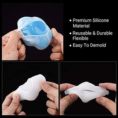 Gartful 3 Pieces Dish Resin Molds, Silicone Jewelry Tray Molds, Storage Container Epoxy Resin Casting Molds for Jewelry Ring Holders, Soap Dish, Candle Holder, 3 Styles(Flower & Heart & Square) - Image 5