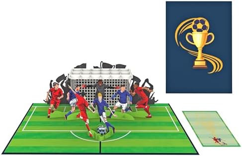 iGifts And Cards Soccer Stadium 3D Pop-Up Card Player Coach Birthday 5"x7" - Image 2