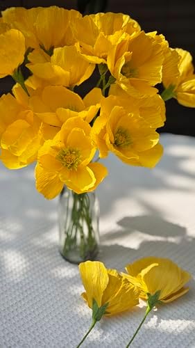 Crepe Paper Poppy Flower DIY Making Kit 24 pcs (Yellow) - Image 6