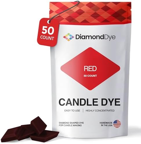 Red Candle Dye Chips, Soy & Paraffin Candle Making, 50 Pack by Reddig-globyDiamondDye