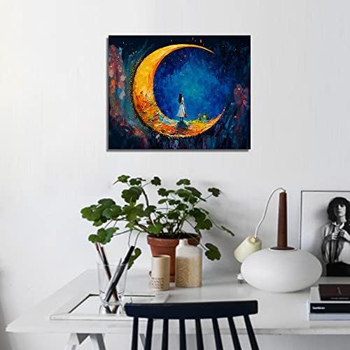TUMOVO Moon and Maiden Paint by Numbers Craft Kit for Adults - Image 4