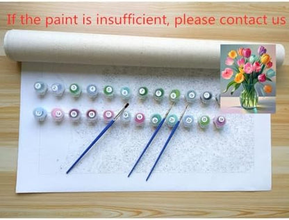 ACANDYL Tulip Paint by Numbers Kit for Adults Beginner Flowers - Image 6