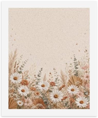 Paint by Numbers Kit for Adults Beginner Art Decor Cream Daisy Pampas - Image 2