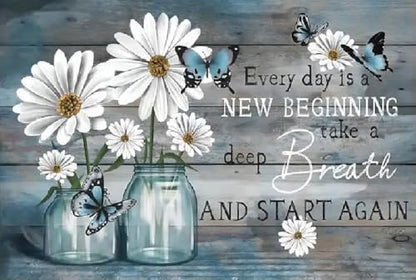 WUSARPLY Daisy Stamped Cross Stitch Kits for Beginners Adults by WUSARPLY