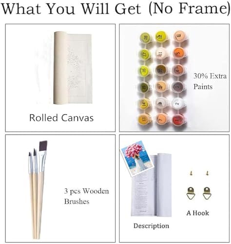 ZRIZQ Women Paint by Numbers Kit for Adults Beginner,Woman,16x20 - Image 4