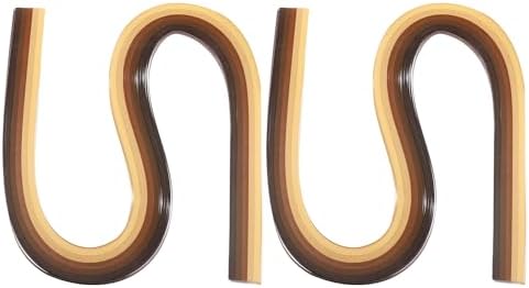 PATIKIL 540 x 5mm Rainbow Quilling Strips Paper,240 Pcs Origami Paper Quilling Strip for Art DIY Hand Craft Christmas, Gradient Brown by PATIKIL