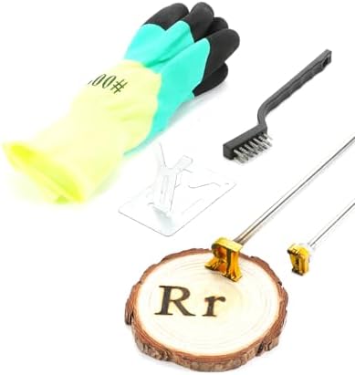 1" Brass Letter R Branding Iron, Upper & Lower Case for Wood, Hats,Steak by AIMOADO