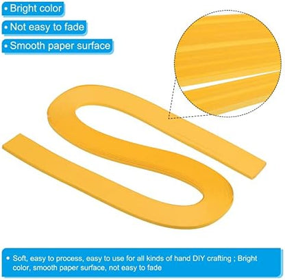 PATIKIL Quilling Strips Paper 120pcs 1/8"(3mm) 54cm Origami Paper Quilling Strip for Art DIY Hand Craft Christmas Golden Yellow - Image 3