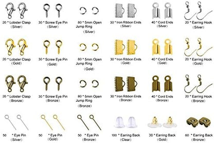 PAXCOO Jewelry Making Supplies Kit - Repair Tools with Accessories, Pliers, Findings, Beading Wires for Adults and Beginners - Image 2