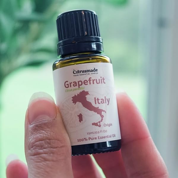 Nature Packaged Grapefruit Essential Oil - Direct from Citrusmade in Sicily - Natural Aceite de Pomelo for Skin and Energy - Aromatherapy | 100% Pure Therapeutic Grade (15ml)
