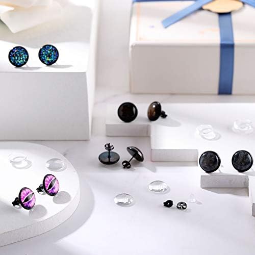 Hicarer 200 Pcs Sublimation Earrings Blanks Stud Earring Kit, Black - Image 6