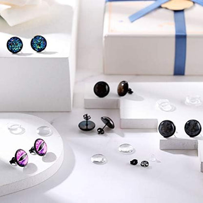Hicarer 200 Pcs Sublimation Earrings Blanks Stud Earring Kit, Black - Image 6