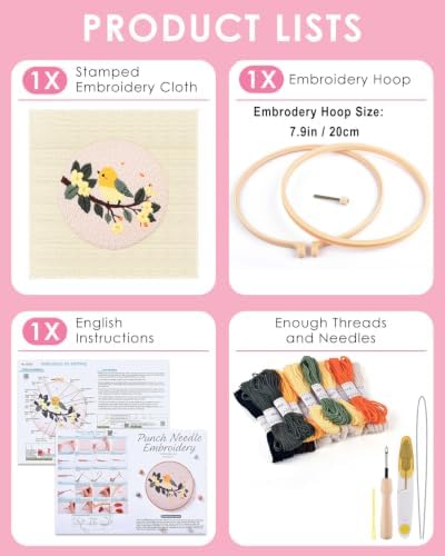TINDTOP Punch Needle Kits, DIY Punch Embroidery Kits - Image 2