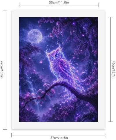 Bozfoxa Paint by Numbers Kit for Adults Beginner Blossom Branch Owl - Image 2