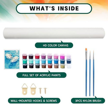 Possoco Paint by Numbers Kit for Adults Beginner, Pure Swan Easy Adult Paint by Number Kits on Canvas, DIY Acrylic Watercolor Oil Paint by Number for Adults Teens for Home Decor Gift 16x20 Inch - Image 5