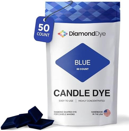 Blue Candle Dye Chips, Soy & Paraffin Candle Making, 50 Pack by Reddig-globyDiamondDye