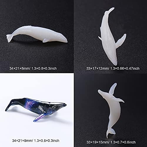 Woohome 20 PCS 3D Mini Jellyfish Mini Whale Resin Mould Filler Resin Casting Moulds Fillers, 3D Resin Filler Art Craft Supplies Epoxy Moulds for Jewelry Making Supplies, Art Resin Crafts DIY - Image 6