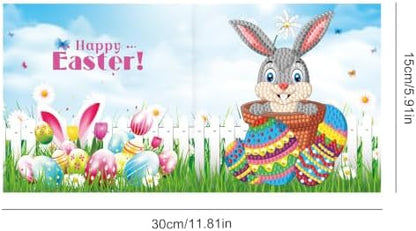8PCS Outdoor Rabbit DIY Greeting Card Kits with Envelopes Diamond Art Greeting Cards Diamond Art Cards Kits for Adults DIY Crafts Family Friend Gifts - Image 5