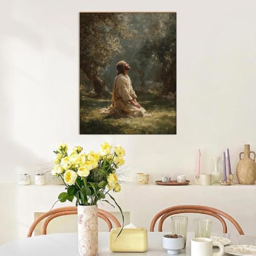 Vintage Jesus Paint by Numbers Kit for Adults Framed Canvas, Frameworkless - Image 6