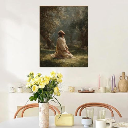 Vintage Jesus Paint by Numbers Kit for Adults Framed Canvas, Frameworkless - Image 6