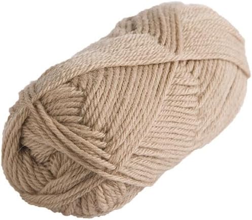 Knit Picks Wool of The Andes Yarn Pack - 10 Skeins of Natural 100% Wool Worsted Weight Yarn (10 Balls - Almond)