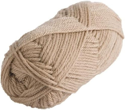 Knit Picks Wool of The Andes Yarn Pack - 10 Skeins of Natural 100% Wool Worsted Weight Yarn (10 Balls - Almond)
