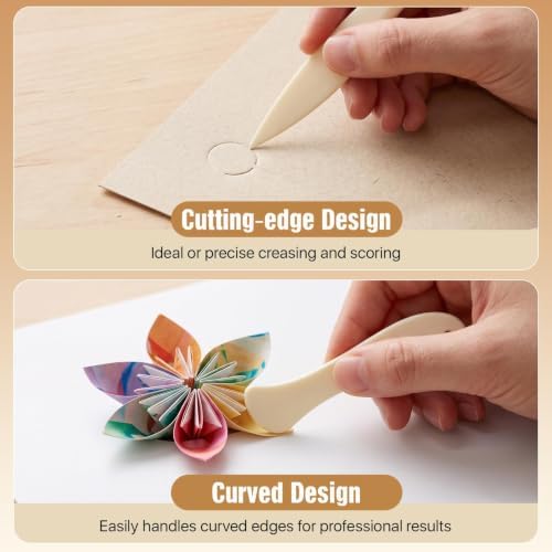 Lainballow 30 Pcs Bone Folders, Plastic Bone Folder Tool, Paper Creaser Scrapbooking Tool, Folding Bookbinding Tools, Scoring Tools for DIY Paper Crafts Scrapbooking Handmade Leather Burnishing - Image 4