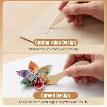 Lainballow 30 Pcs Bone Folders, Plastic Bone Folder Tool, Paper Creaser Scrapbooking Tool, Folding Bookbinding Tools, Scoring Tools for DIY Paper Crafts Scrapbooking Handmade Leather Burnishing - Image 4