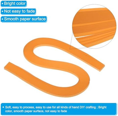 PATIKIL 120pcs Quilling Strips Paper 3/16"(5.2mm) 21"(54cm) Origami Paper Quilling Strip for Art DIY Hand Craft Christmas, Orange - Image 3