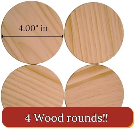 Torch Paste Vintage Christmas Ornament/Coaster Kit the Original Wood Burning Paste | 4 Reusable Stencils | Candle, Manger, Snowflake, Angel | 2 Squeegees | 4 Wood Rounds - Image 4