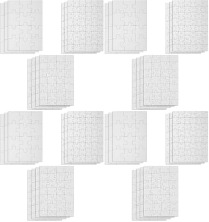 Mr. Pen- Blank Puzzle, 10 Sets, 12/28/48 Pieces/Pack, 8.2" x 5.6" (Pack of 4) by MrPen